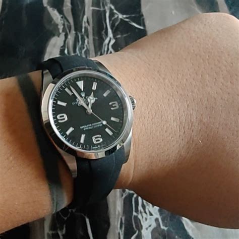 rolex 124270 rubber strap